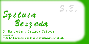 szilvia beszeda business card